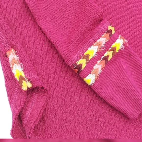 Free People "Rainbow" Embroidered Thermal Top - Picture 6 of 8